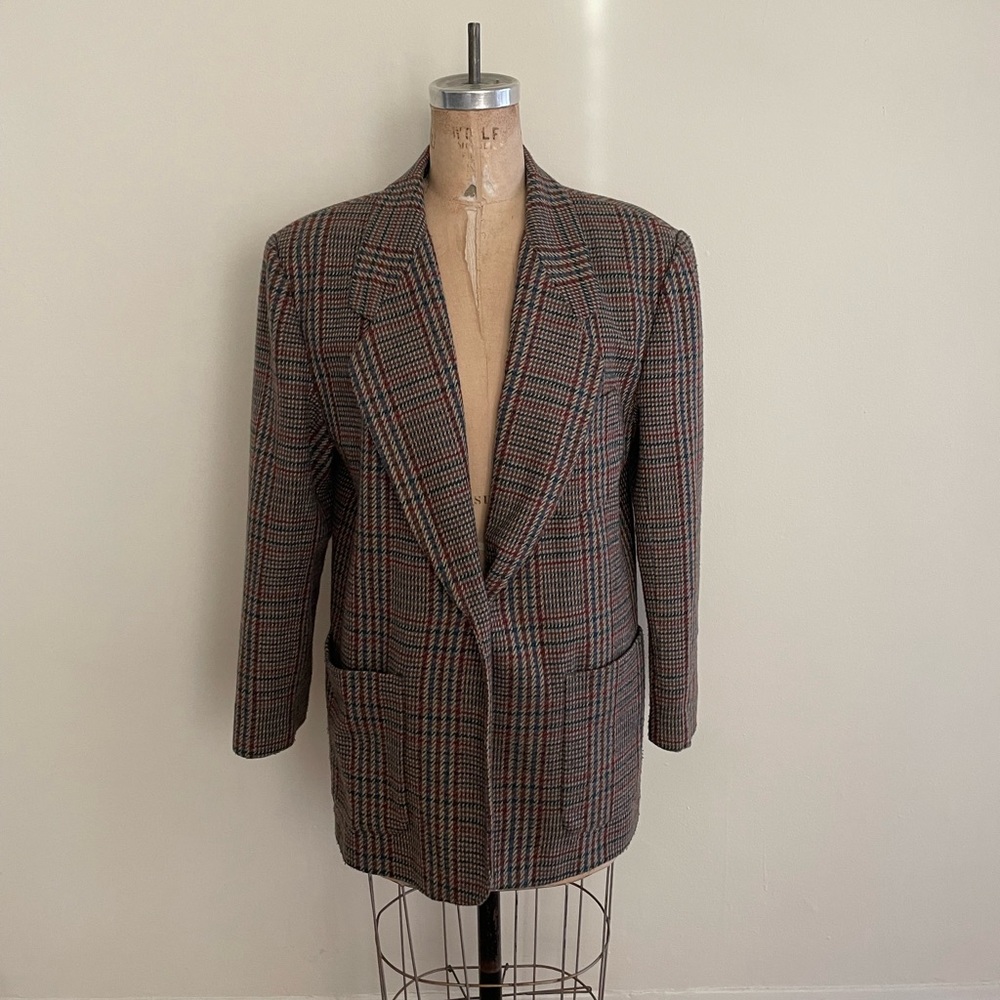 Vintage checkered wool VanHeusen blazer